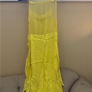 Diane Von Furstenberg Yellow Sheer Dress